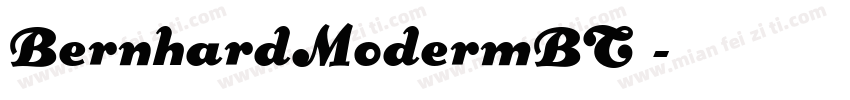 BernhardModermBT 字体转换